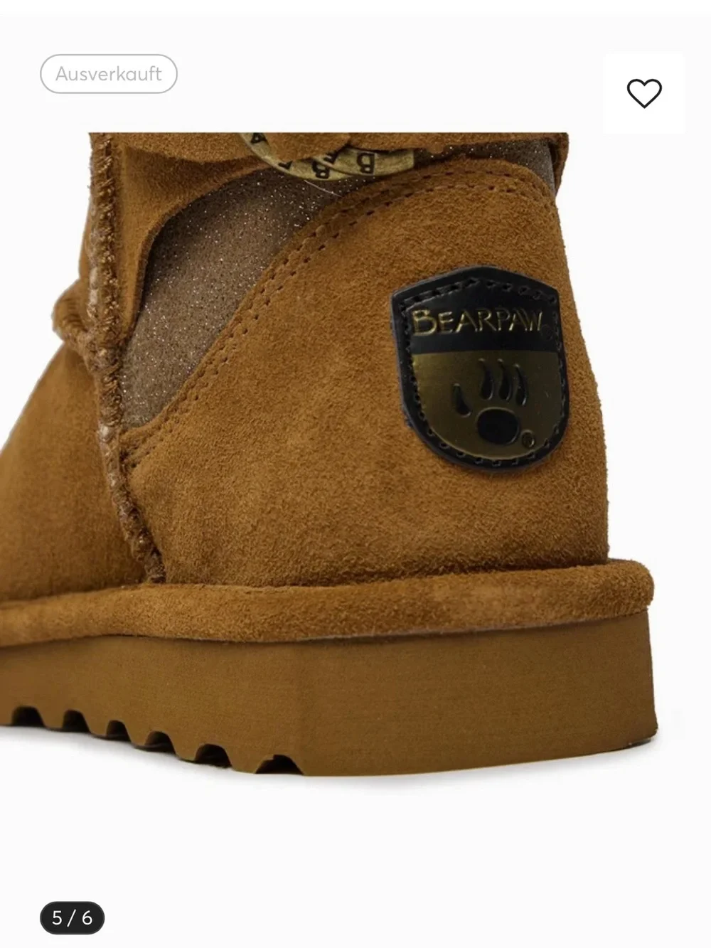 BearPaw Suede Ankle Boot in Chestnut Brown Sz 7